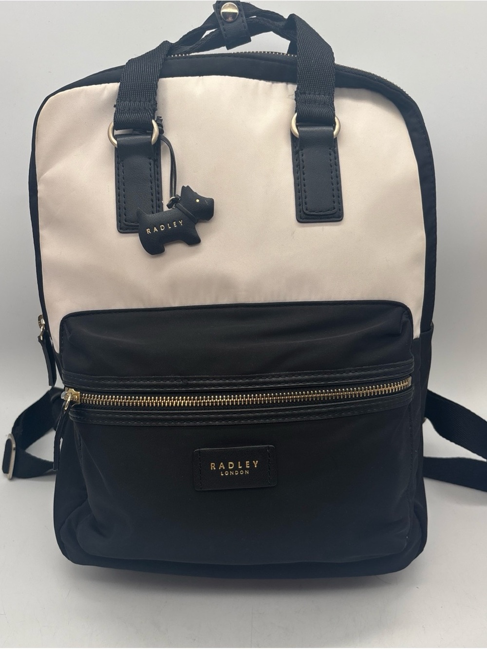 RADLEY LONDON Black & Cream Two-Tone Backpack